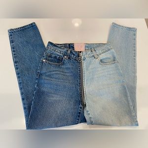 Revice Yin Yang Two Tone Full Zip jeans - high rise